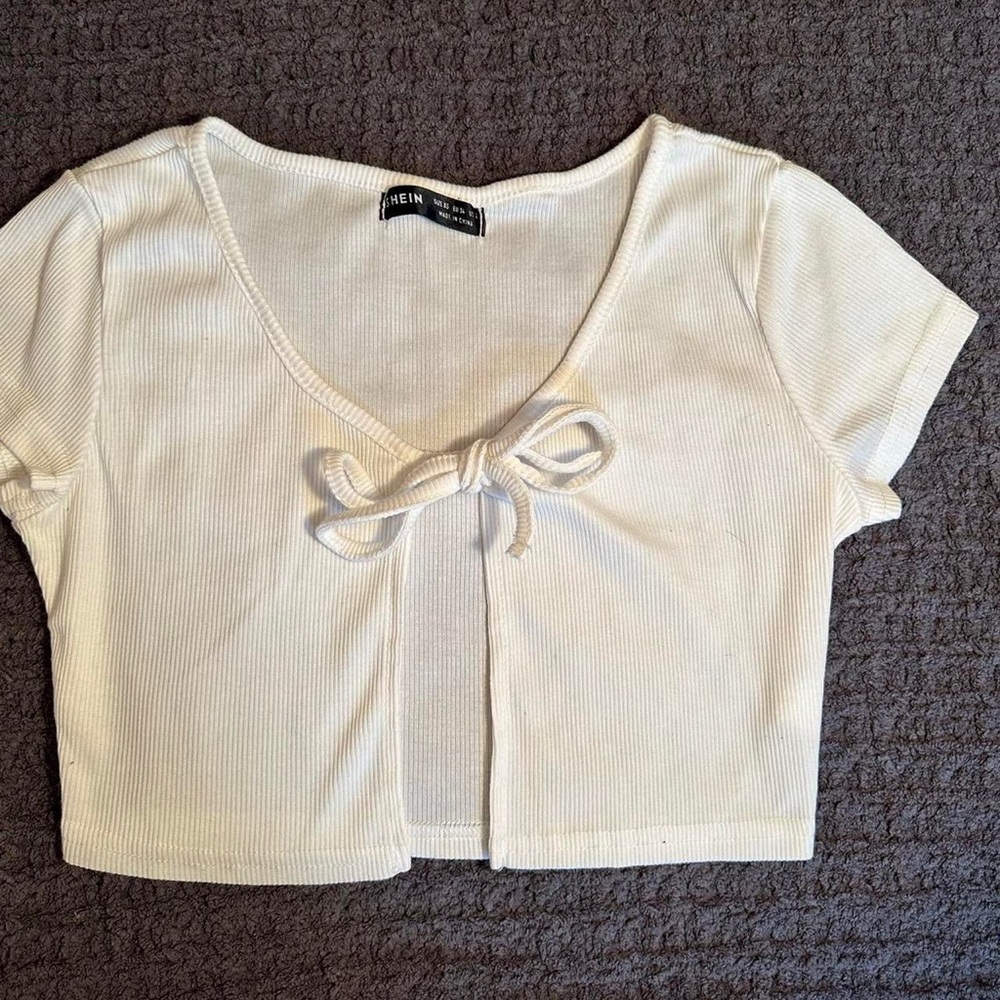shein white top